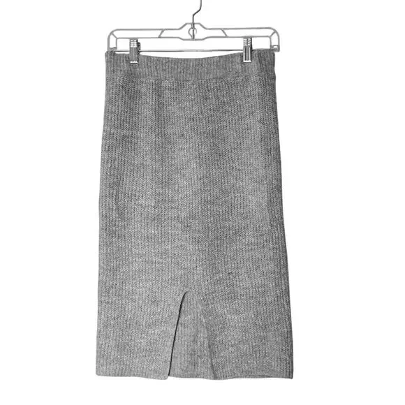 NWT Women's Medium Gray Mock Turtleneck Sweater Pull-On Skirt 2 Piece Set - Picture 6 of 12